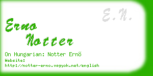 erno notter business card